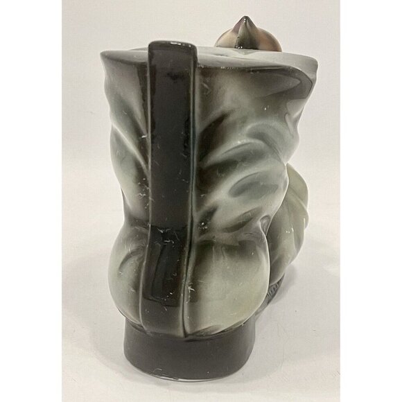 Vintage Ceramaster Tabby Cat on Boot Coin Bank 4.75x5.75x3” Kitten Japanese - Picture 7 of 13